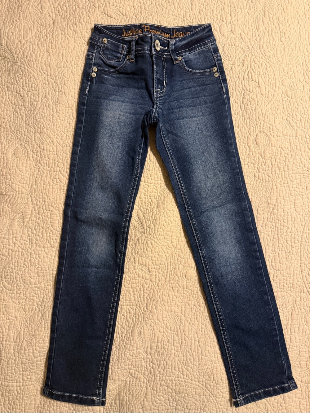 Justice Dark Indigo Skinny Jeans